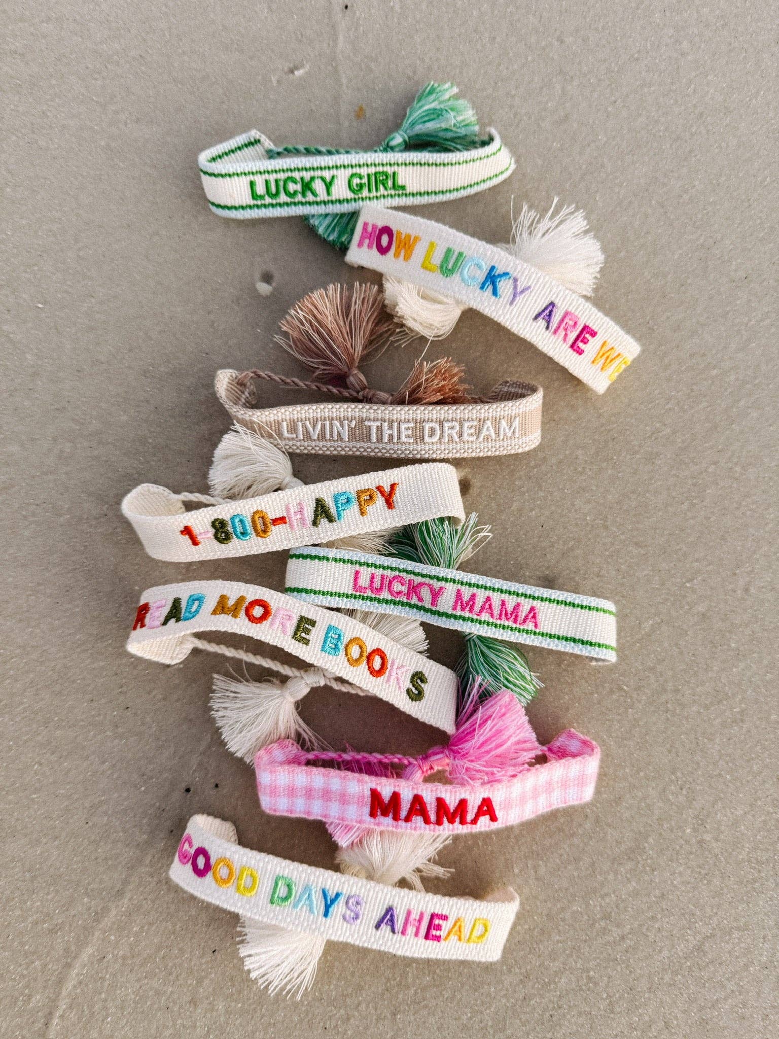 Good days ahead embroidered bracelet